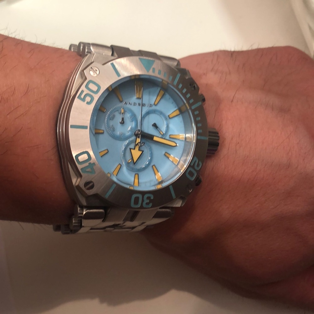 Stainless steel Android watch